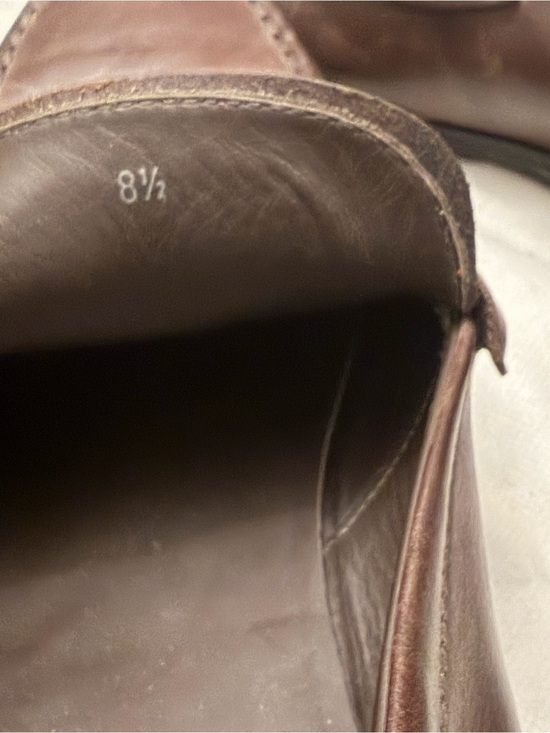 Tod\'s Dark Brown Leather Penny Loafers, pre-owned, gently owned. main image 8